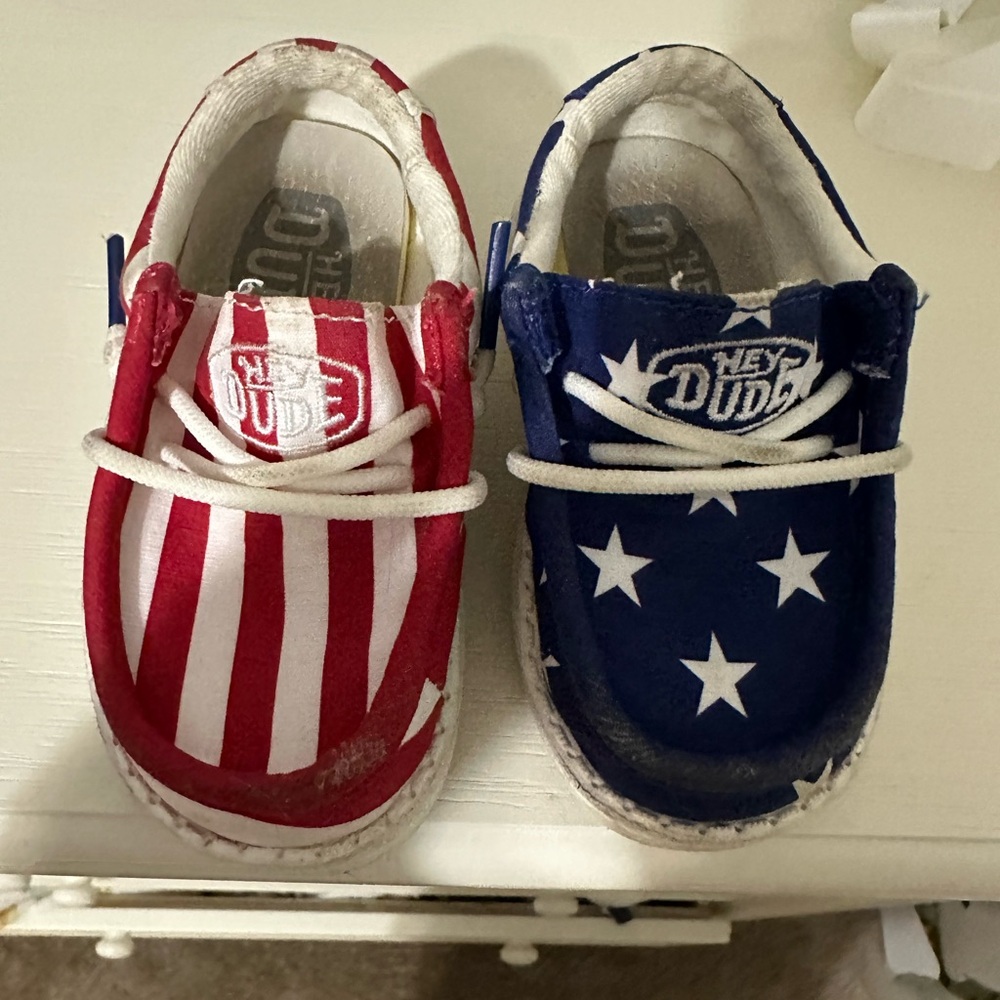 Toddler American flag Hey Dudes